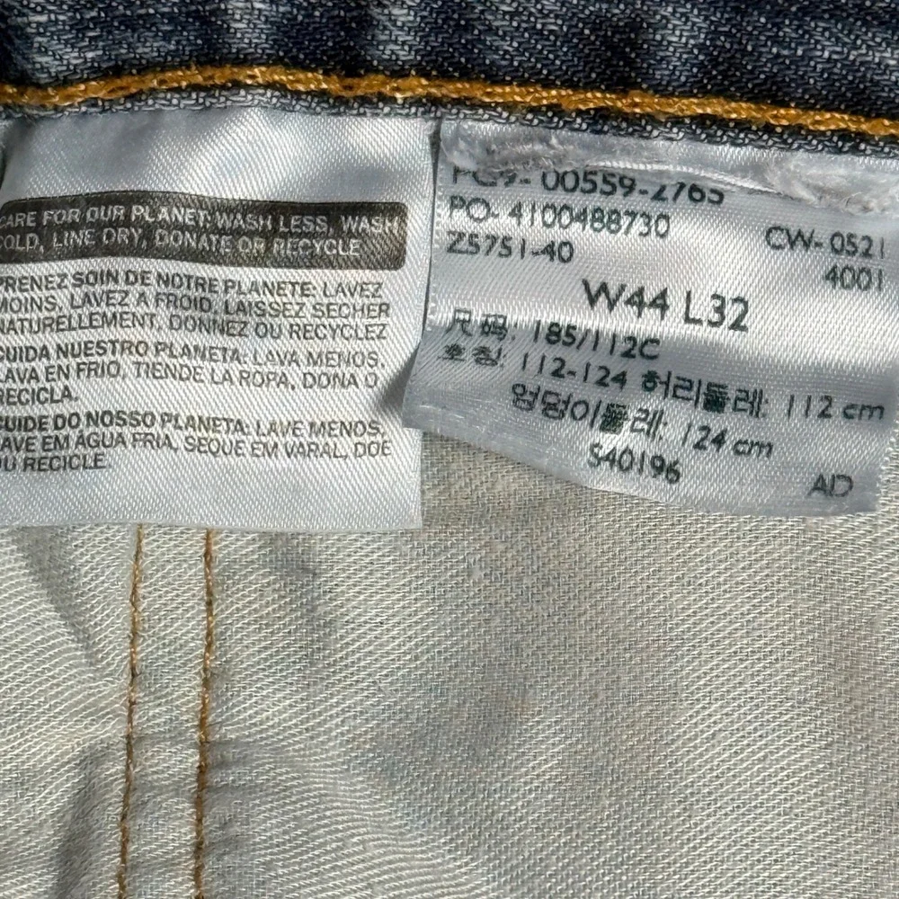 Mens Levi's 559 Relaxed Straight Jeans 44x32 (fits 45x32) Blue Medium Wash Denim
